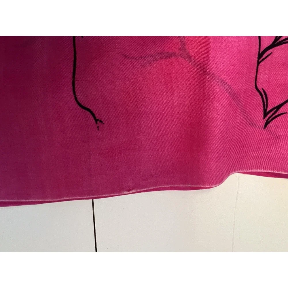 Cashmere Wrappings 100% Silk Wrap Bird Scarf Shawl 82